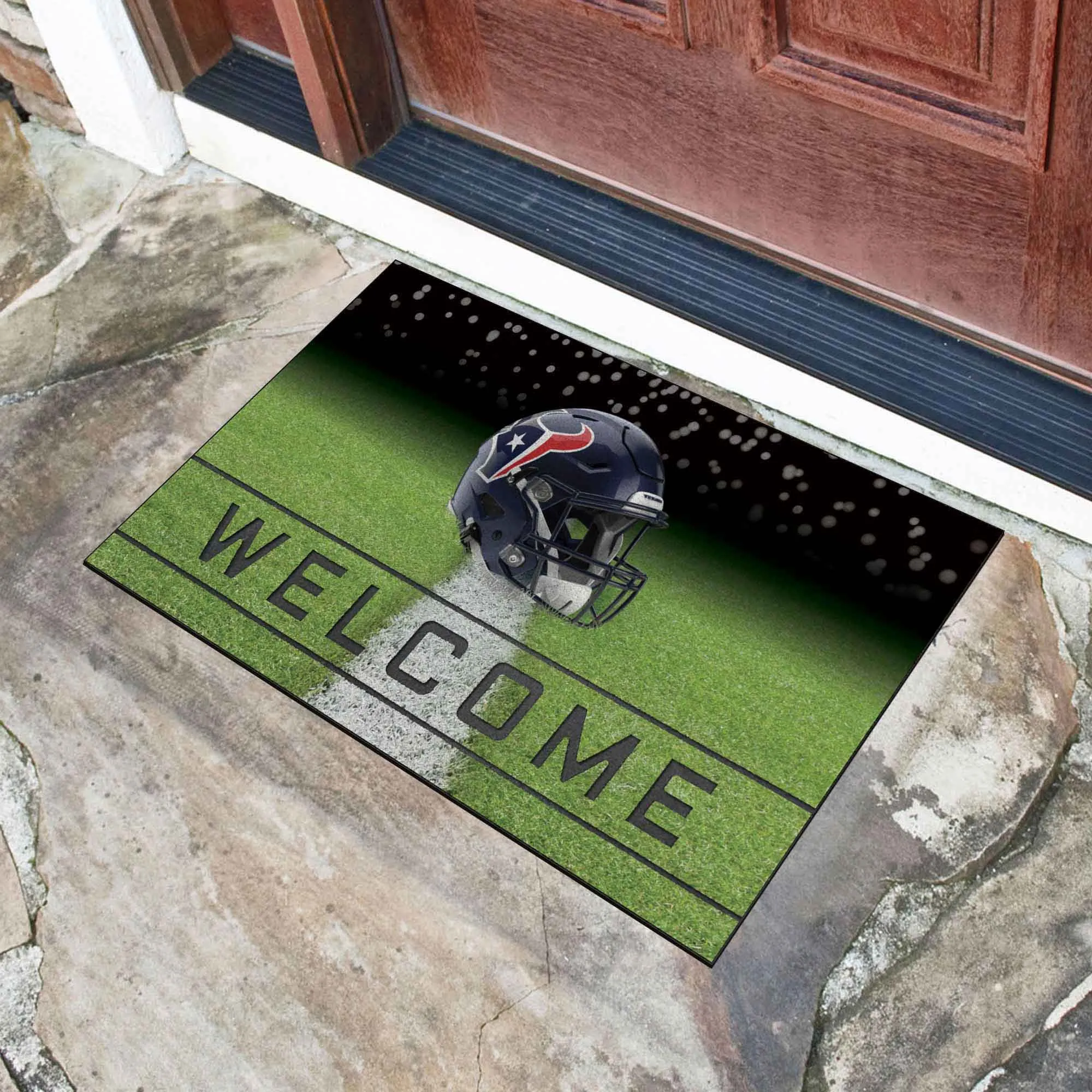 Houston Texans Rubber Door Mat - 18in. x 30in.