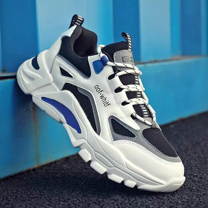 INSTOCK-Men's sports low-top contrasting color breathable running