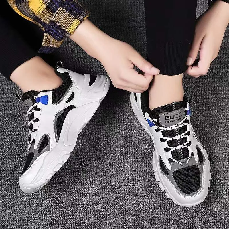 INSTOCK-Men's sports low-top contrasting color breathable running