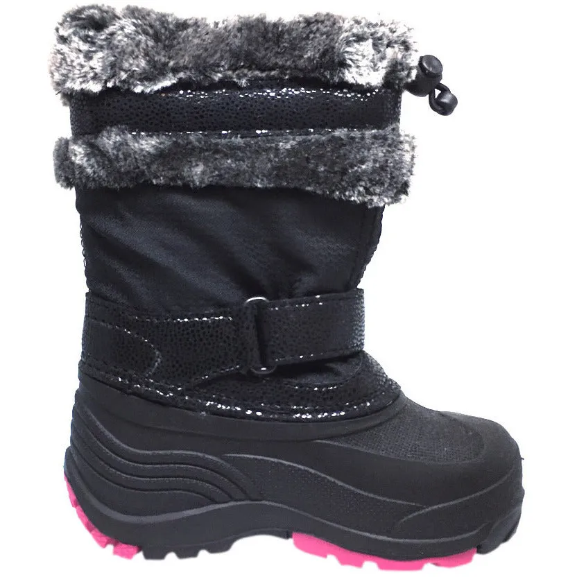 Kamik Plume Girl's Faux Fur Lined Waterproof Snow Protection Warm Winter Snow Boots