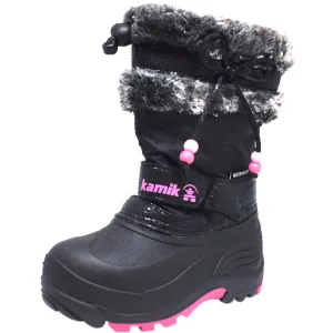 Kamik Plume Girl's Faux Fur Lined Waterproof Snow Protection Warm Winter Snow Boots