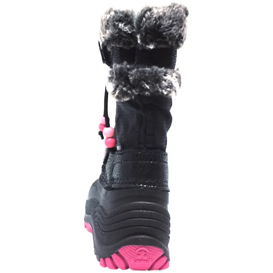 Kamik Plume Girl's Faux Fur Lined Waterproof Snow Protection Warm Winter Snow Boots