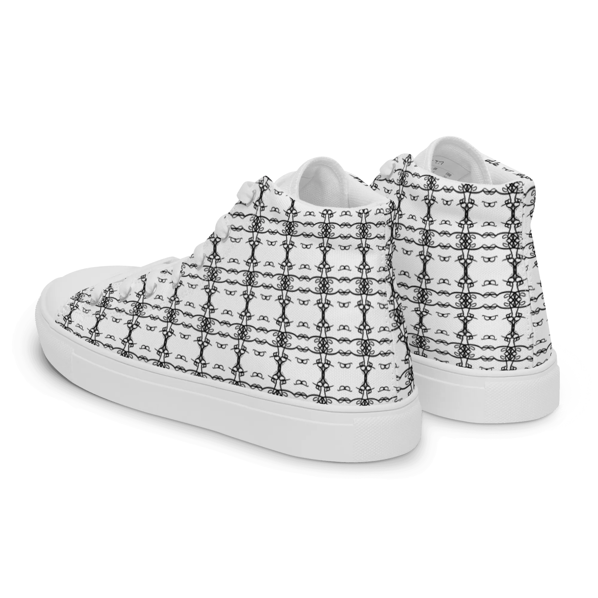 Ladies Kaleidoscopic 'Kissing Barker' High Tops