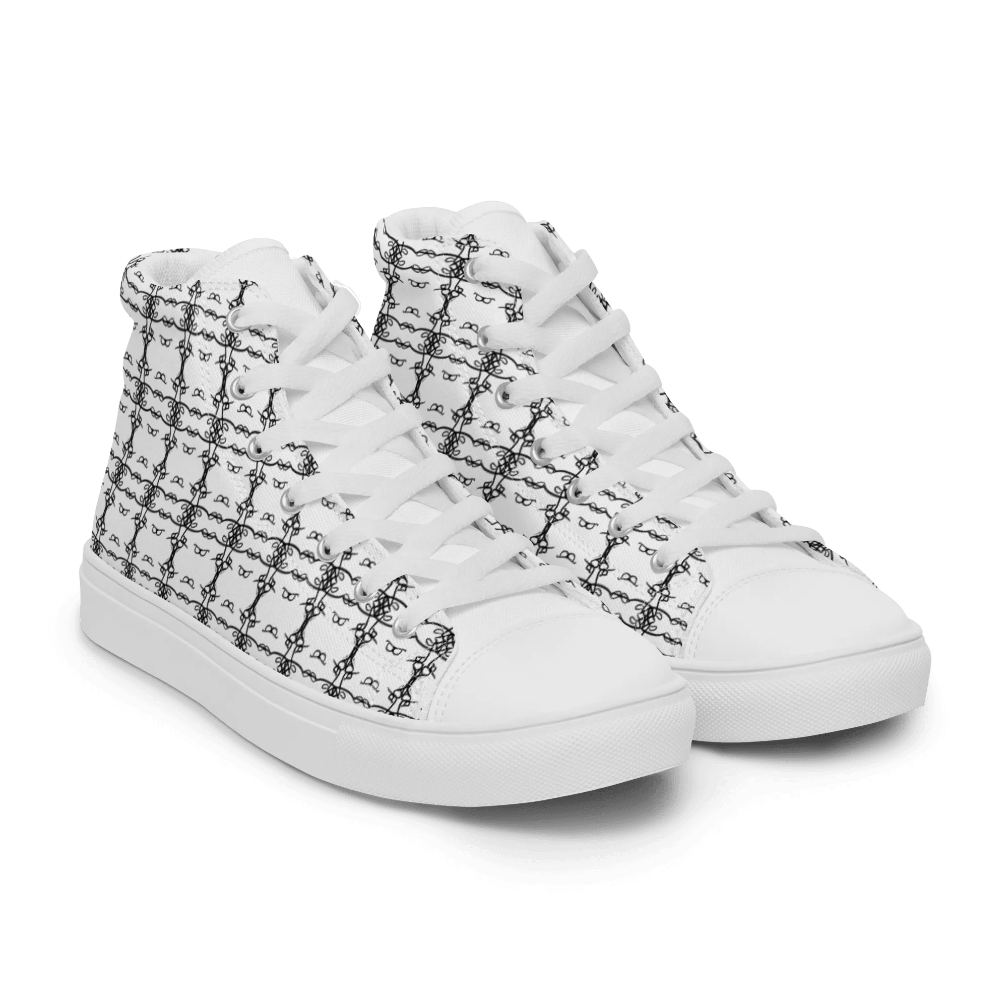 Ladies Kaleidoscopic 'Kissing Barker' High Tops
