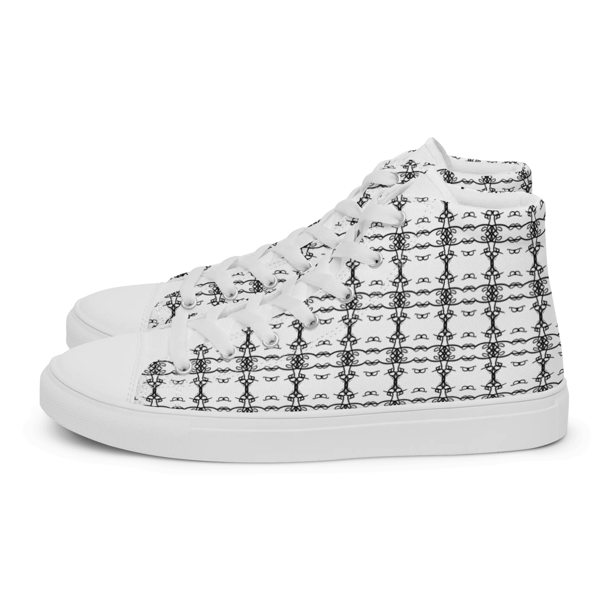 Ladies Kaleidoscopic 'Kissing Barker' High Tops