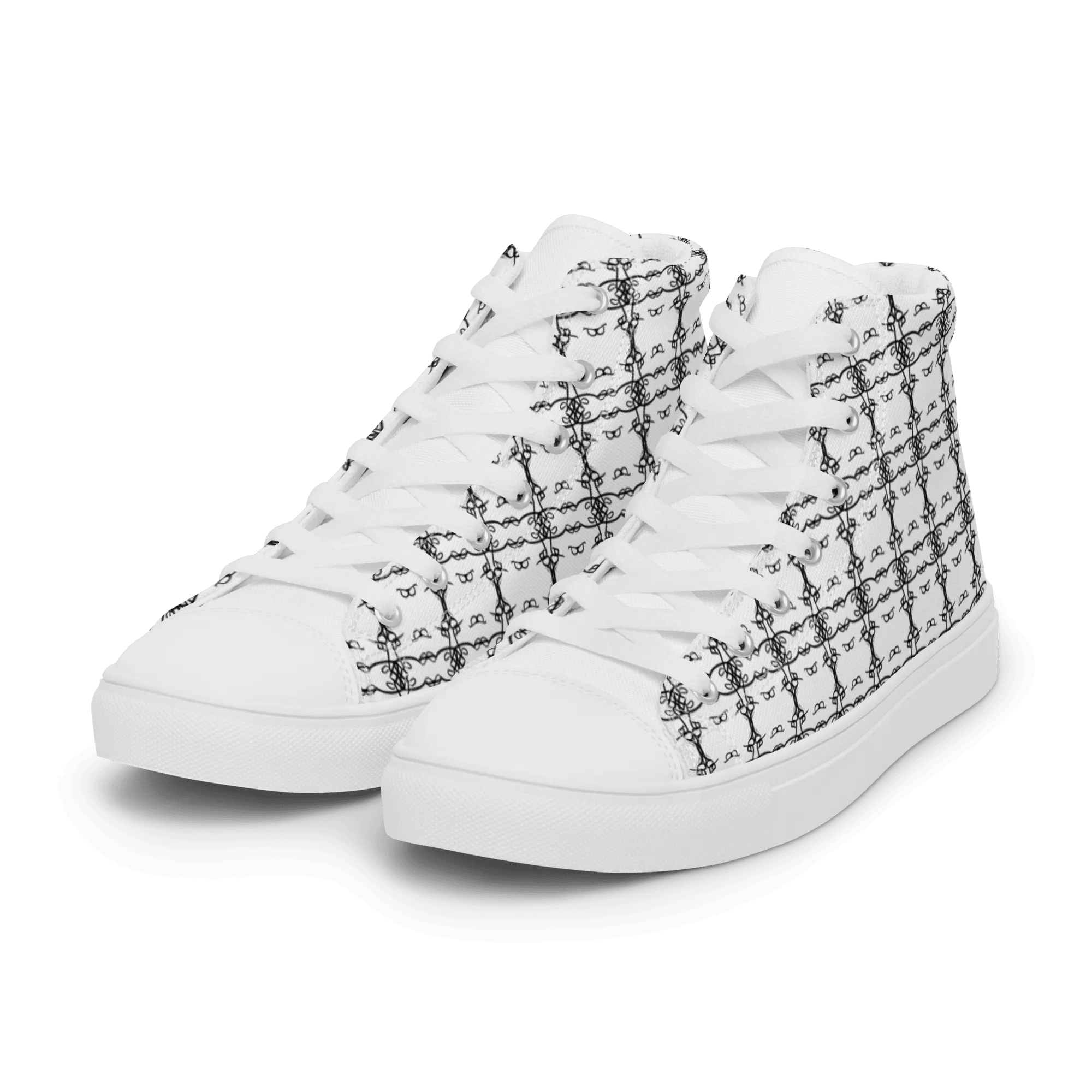 Ladies Kaleidoscopic 'Kissing Barker' High Tops