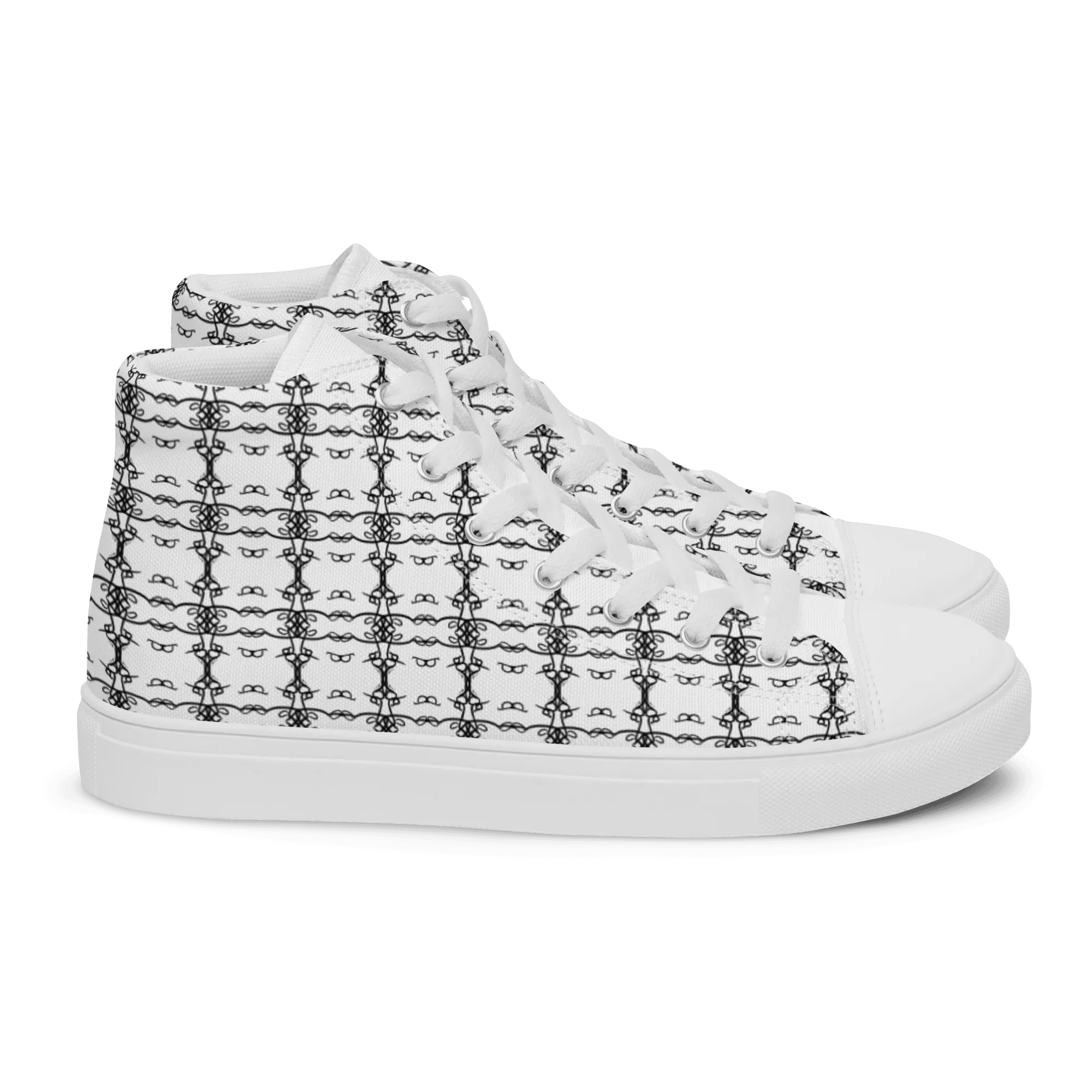 Ladies Kaleidoscopic 'Kissing Barker' High Tops