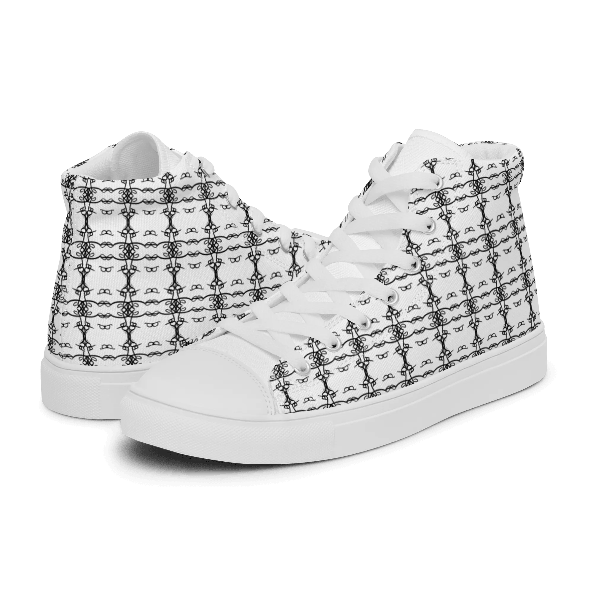 Ladies Kaleidoscopic 'Kissing Barker' High Tops