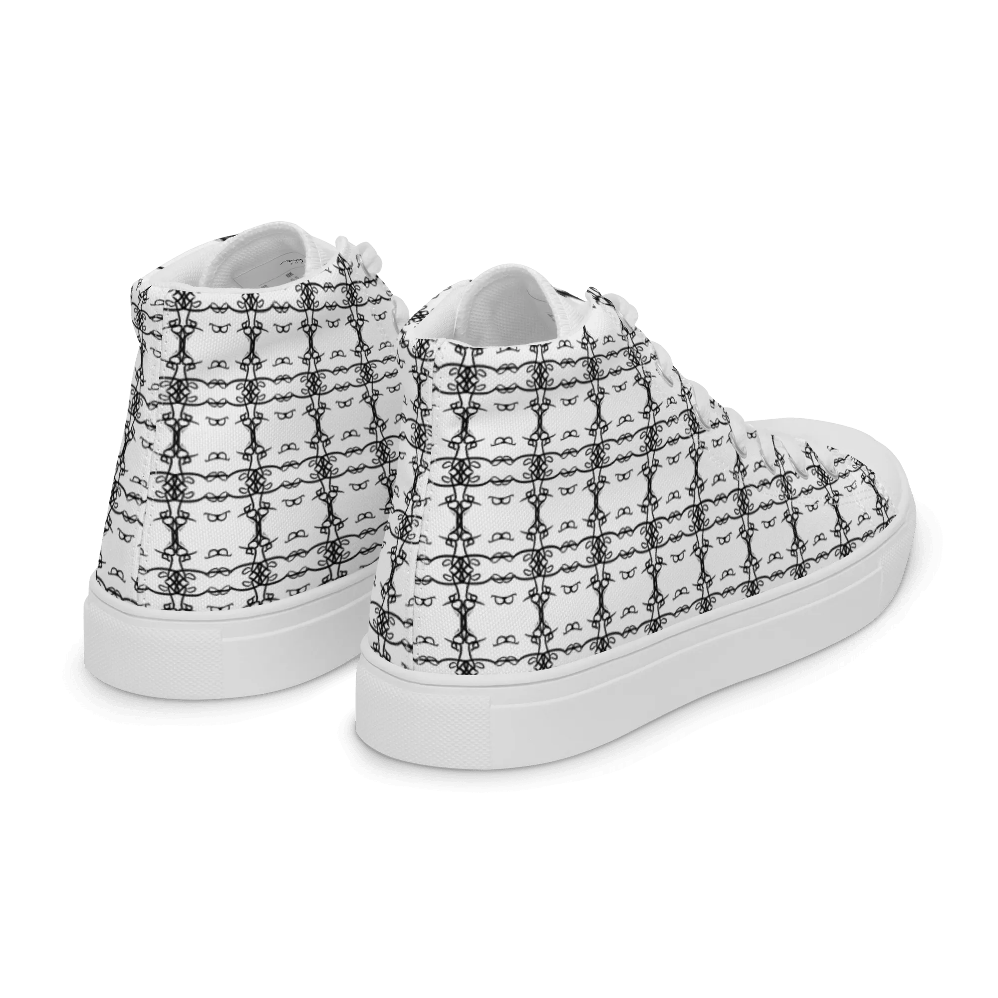 Ladies Kaleidoscopic 'Kissing Barker' High Tops
