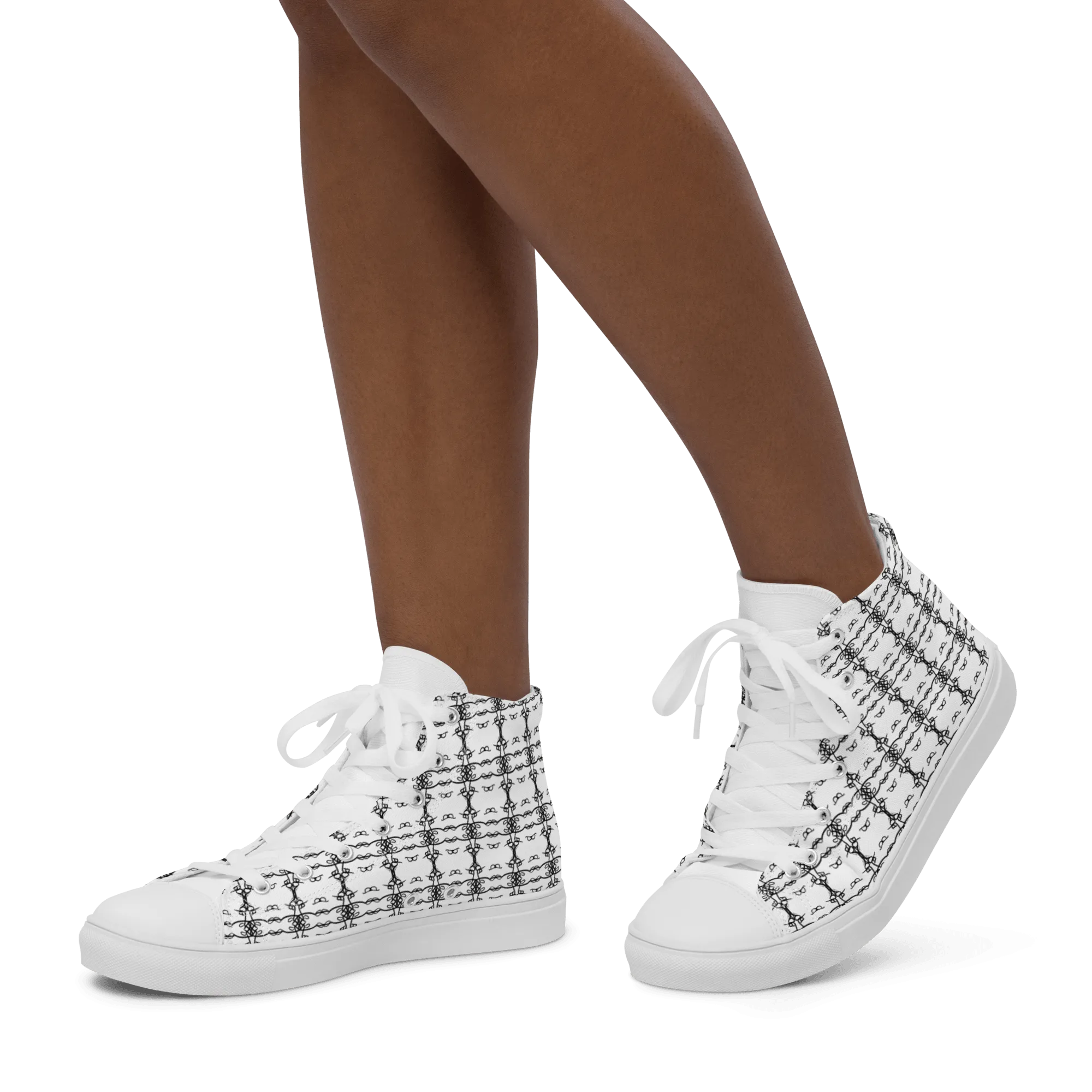 Ladies Kaleidoscopic 'Kissing Barker' High Tops