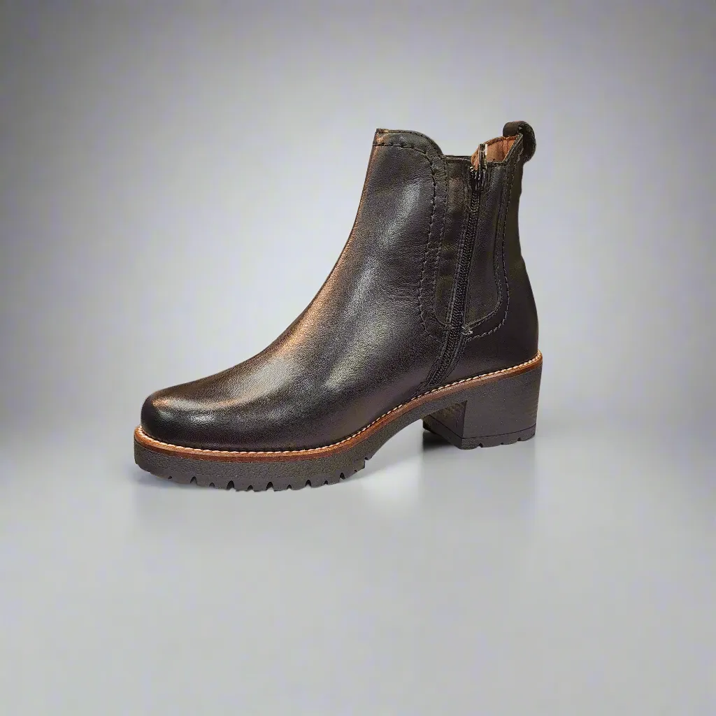 Ladies Pitillos Chunky Chelsea Boots Black 20022 sale
