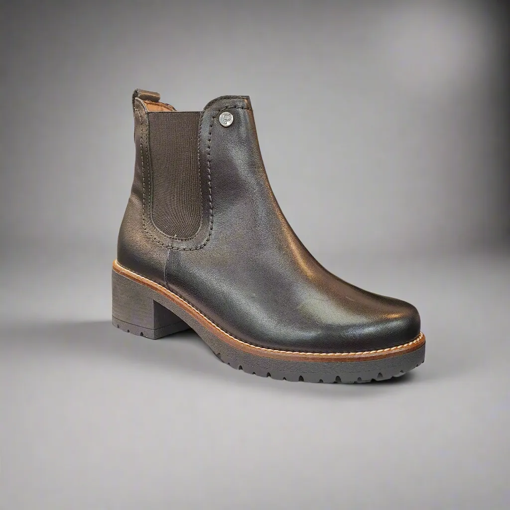 Ladies Pitillos Chunky Chelsea Boots Black 20022 sale