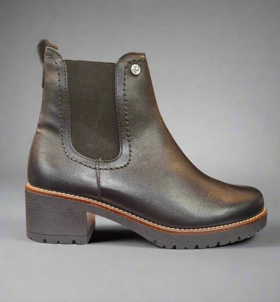 Ladies Pitillos Chunky Chelsea Boots Black 20022 sale