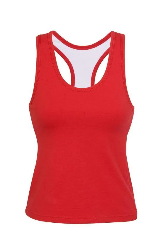 Ladies Sport Singlet - Red
