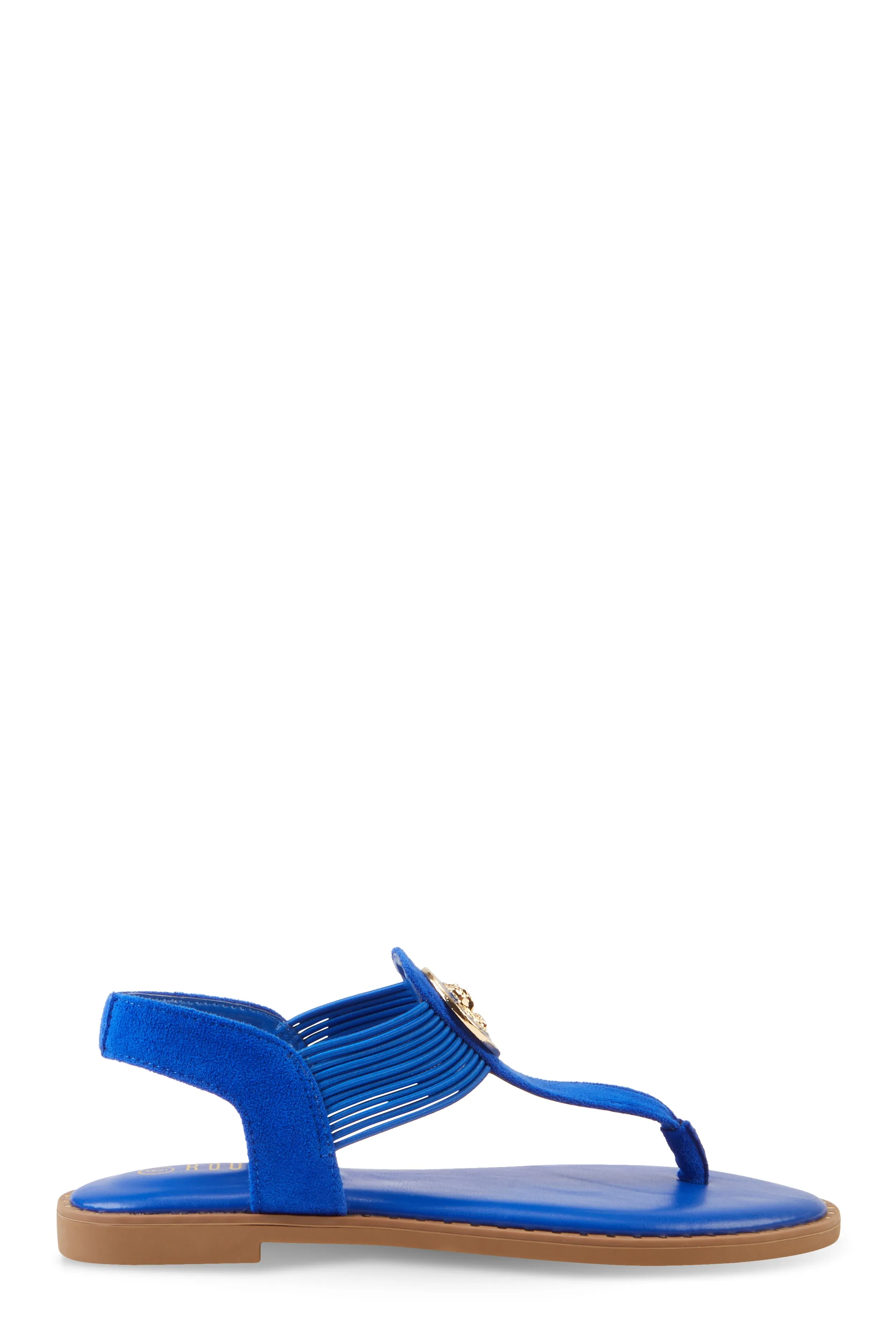 Lion Pendant Corded Thong Sandals