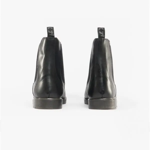 M186A Unisex Leather Gusset Chelsea Boots Black