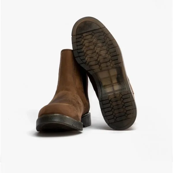 M186WB Unisex Leather Gusset Chelsea Boots Brown