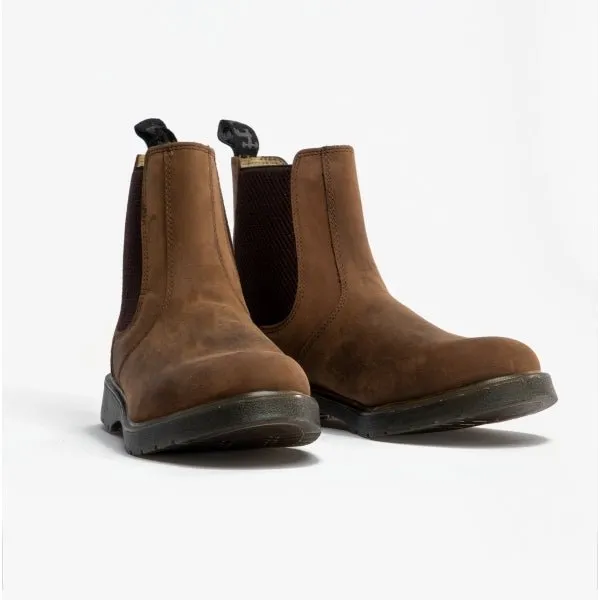 M186WB Unisex Leather Gusset Chelsea Boots Brown