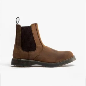 M186WB Unisex Leather Gusset Chelsea Boots Brown