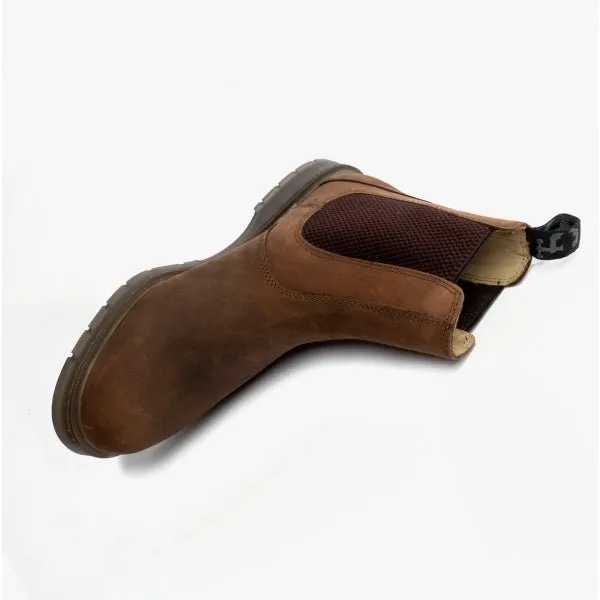 M186WB Unisex Leather Gusset Chelsea Boots Brown