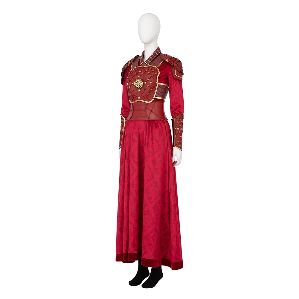 Marvel What If...? Season 2 Hela Red Battle Uniform Cosplay Costume