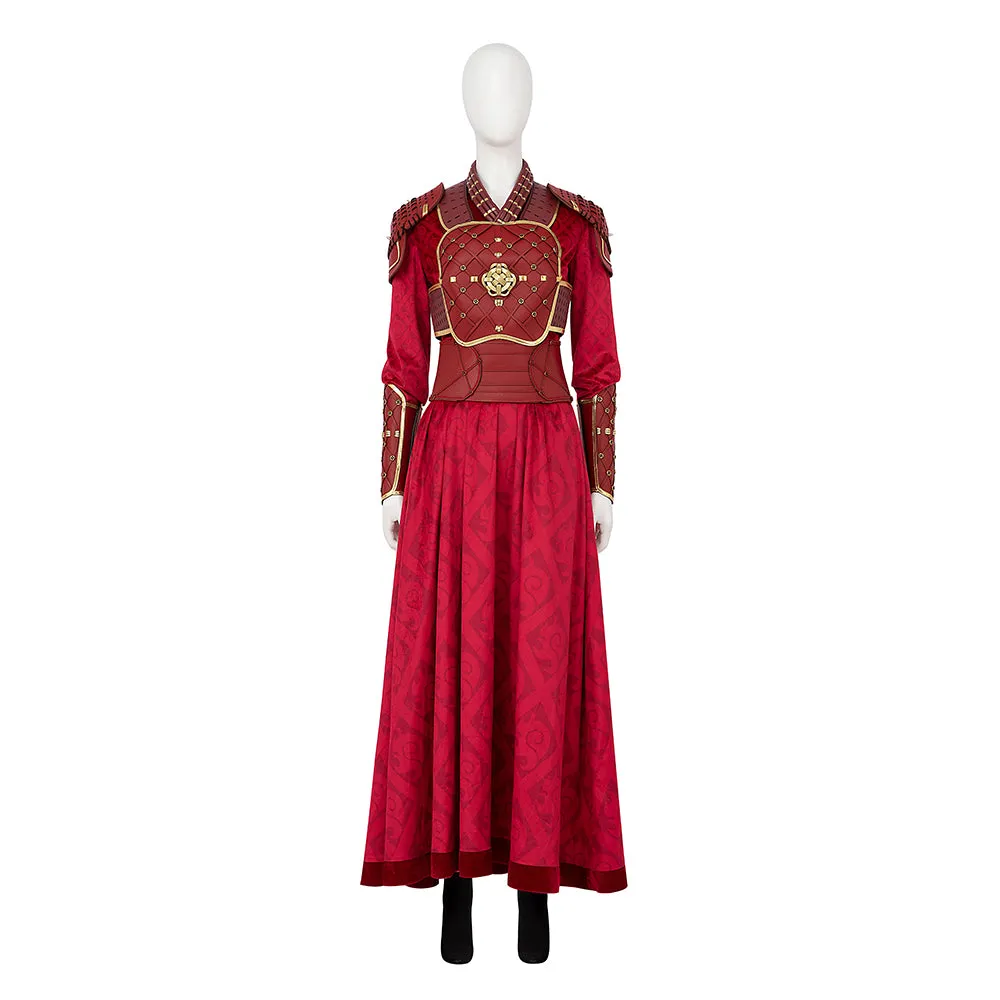 Marvel What If...? Season 2 Hela Red Battle Uniform Cosplay Costume