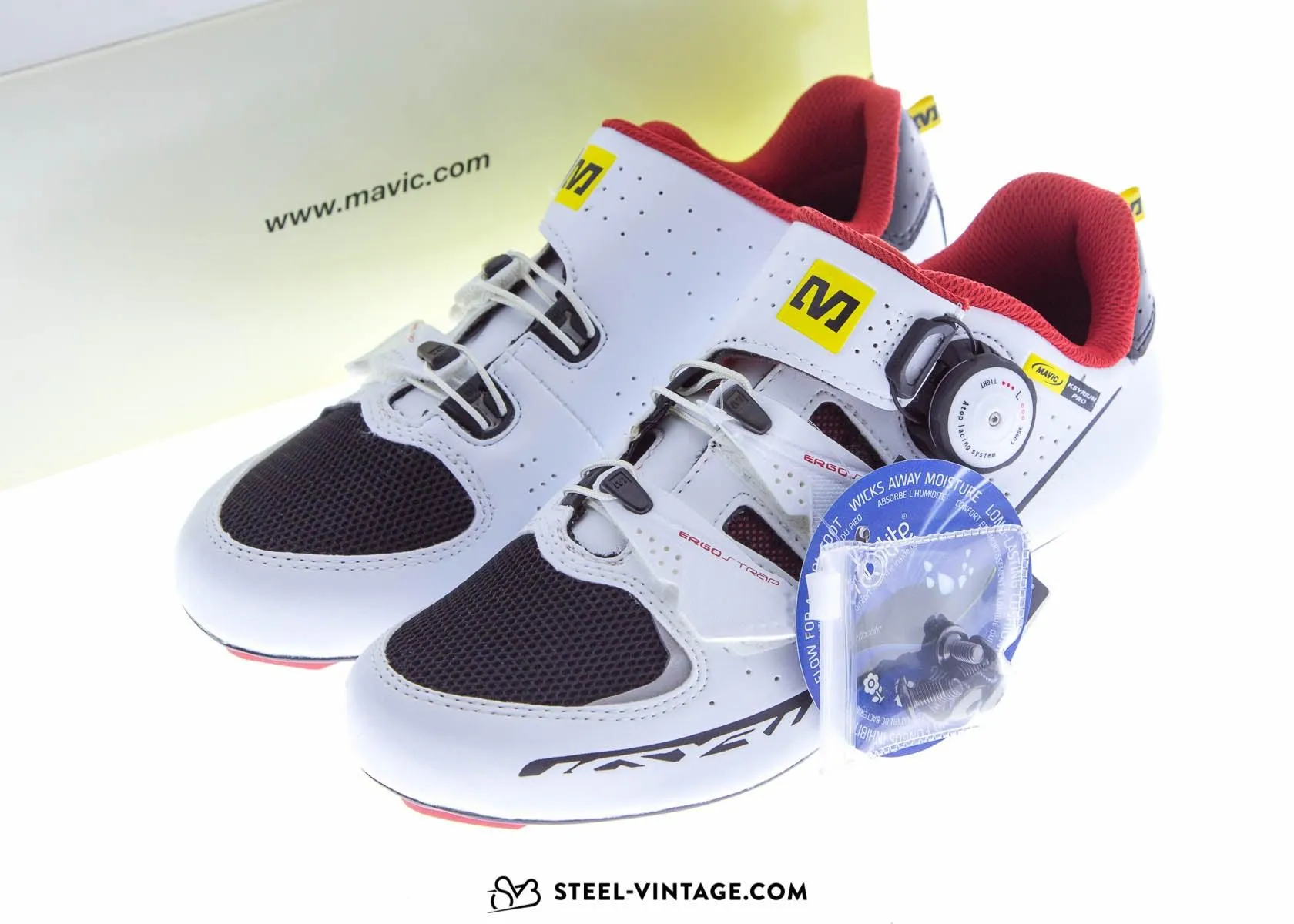 Mavic Ksyrium Pro White/Red Road Shoes NOS 38