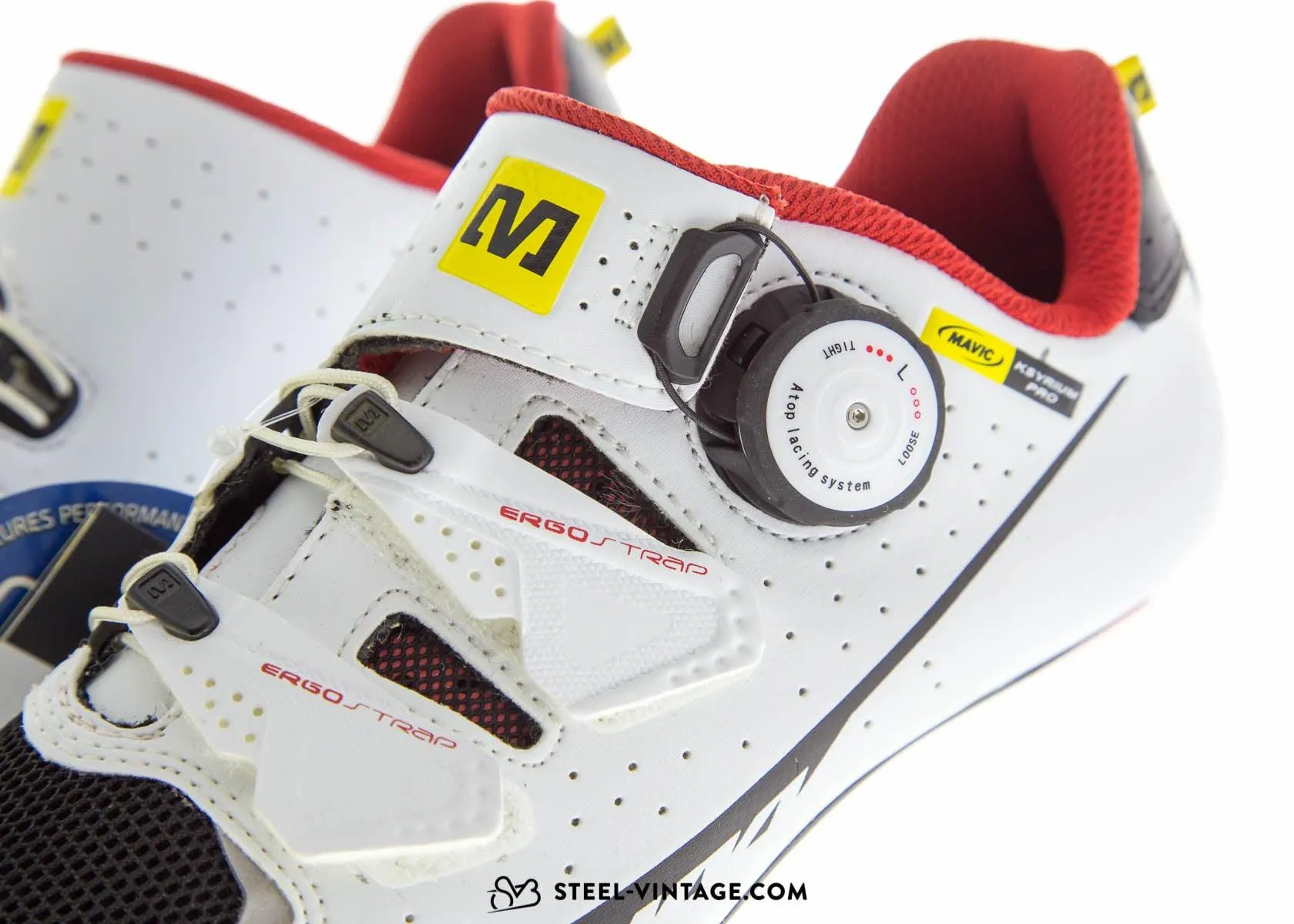 Mavic Ksyrium Pro White/Red Road Shoes NOS 38