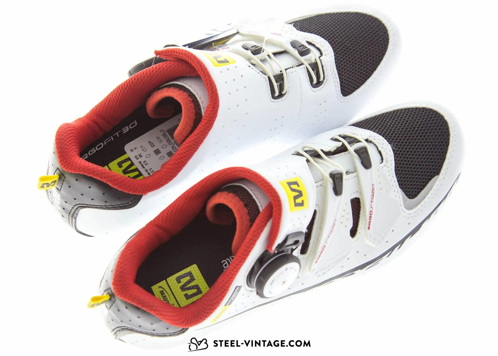 Mavic Ksyrium Pro White/Red Road Shoes NOS 38