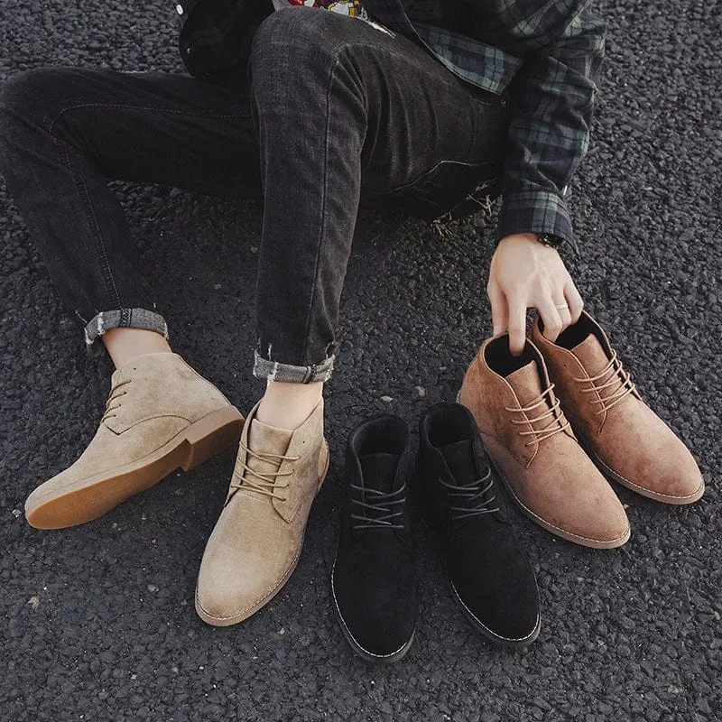 Men's Classic Smart Casual Chelsea Boots Lace-up Shoes