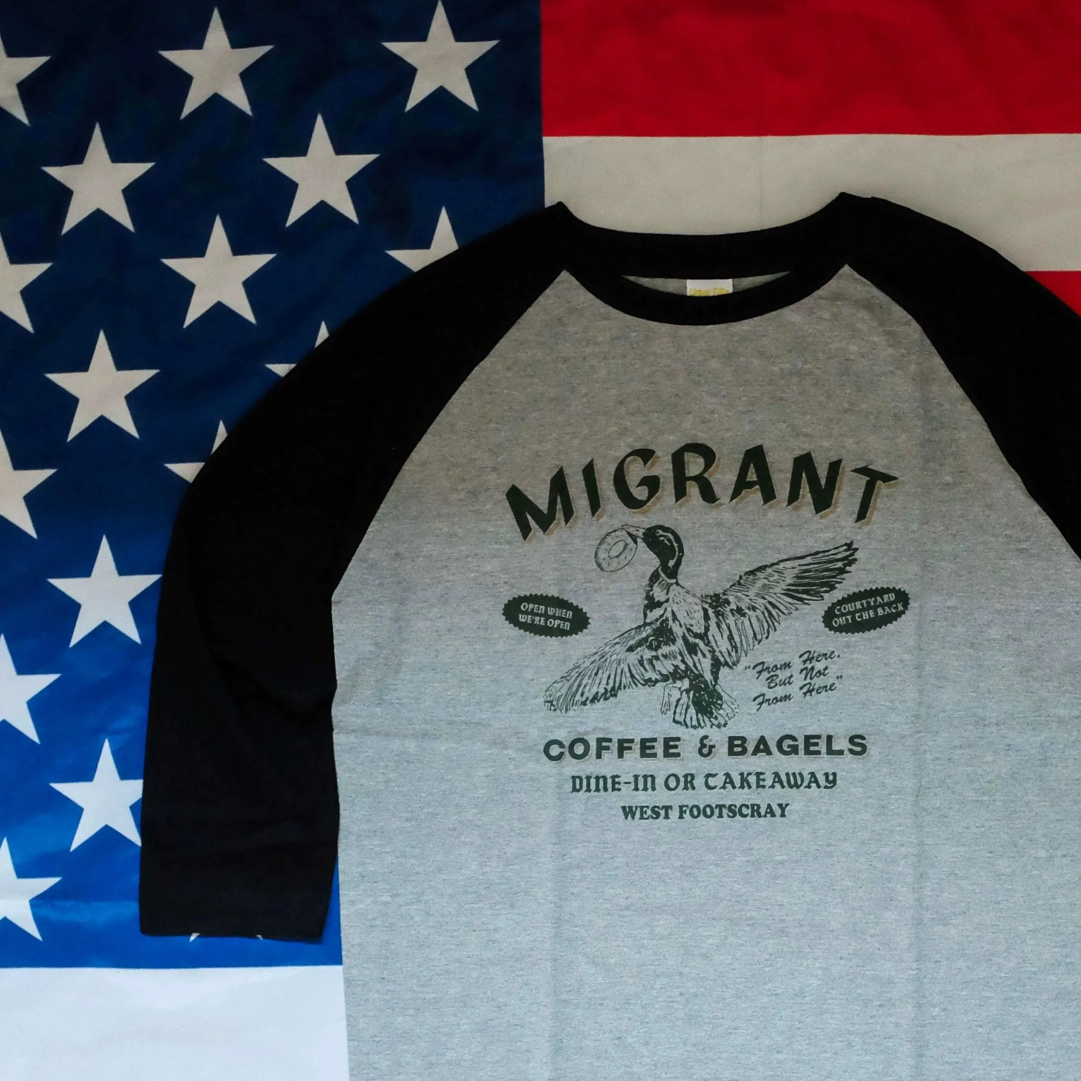 MIGRANTS 3/4 LONG SLEEVE TEE