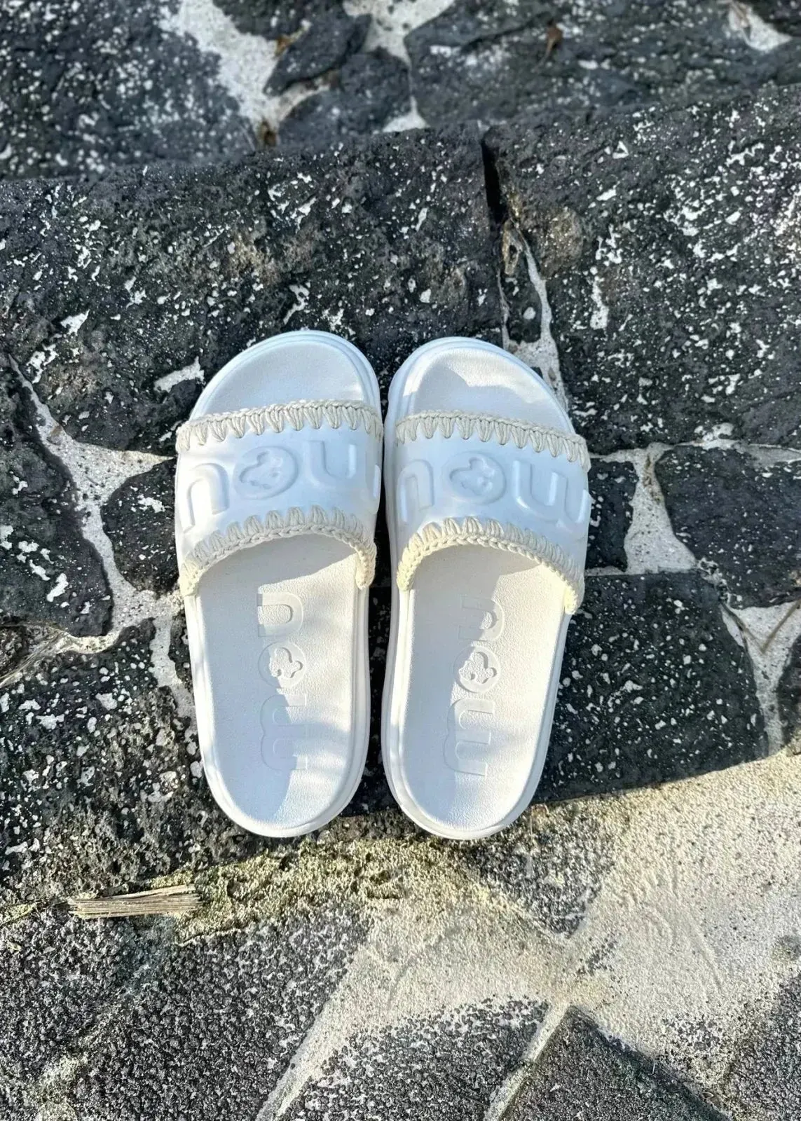 Mules Eva slide MOU White