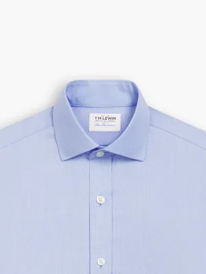 Non-Iron Blue Royal Oxford Fitted Single Cuff Classic Collar Shirt