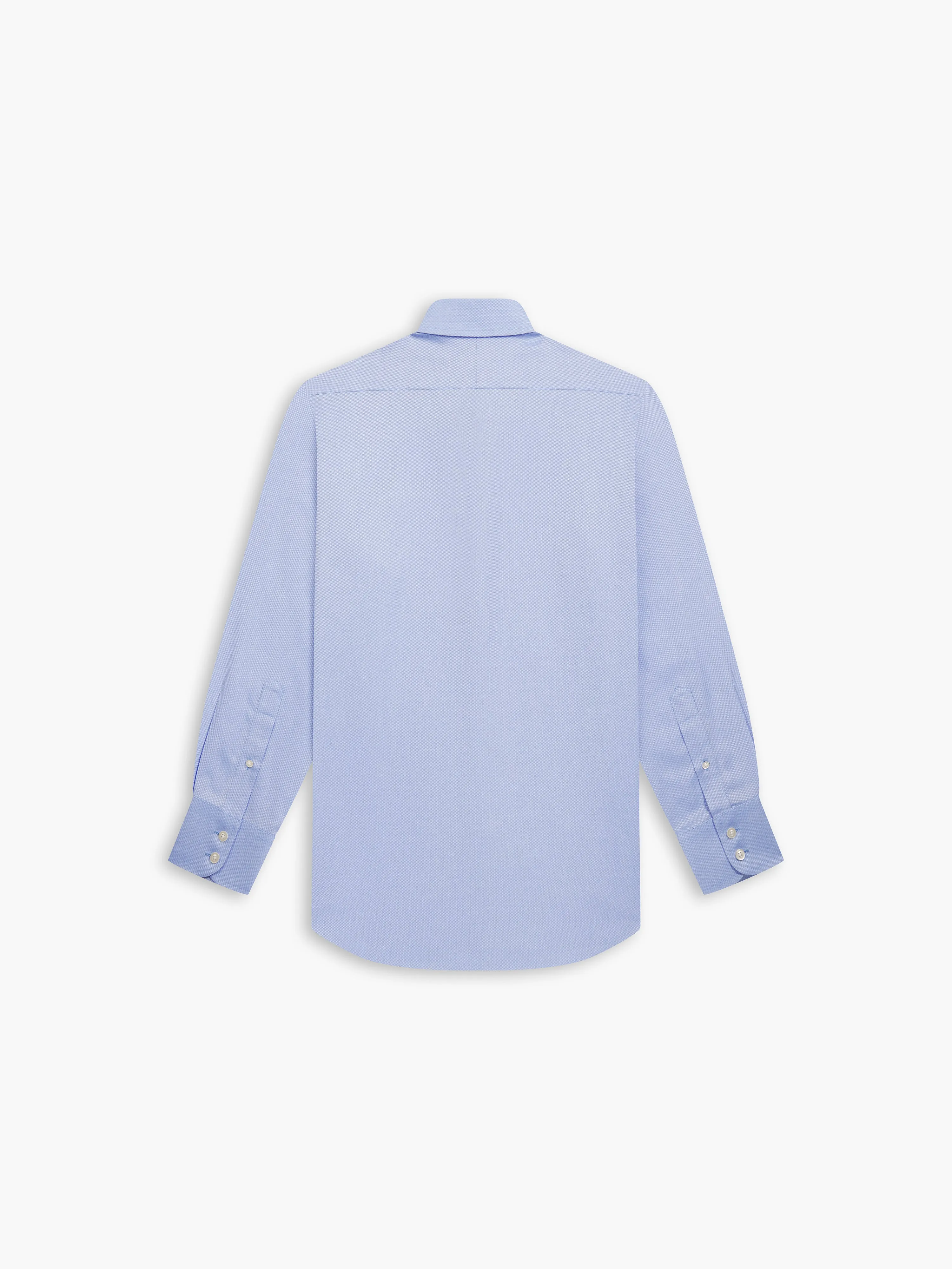 Non-Iron Blue Royal Oxford Fitted Single Cuff Classic Collar Shirt