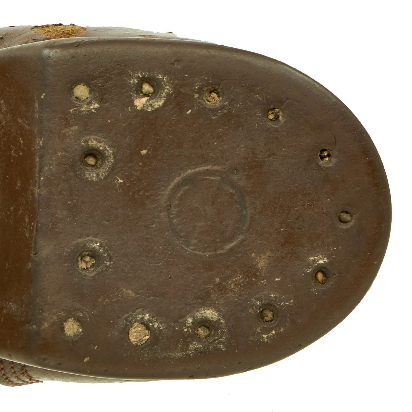 Original U.S. WWII Airborne Paratrooper Brown Leather Jump Boots - Service Used