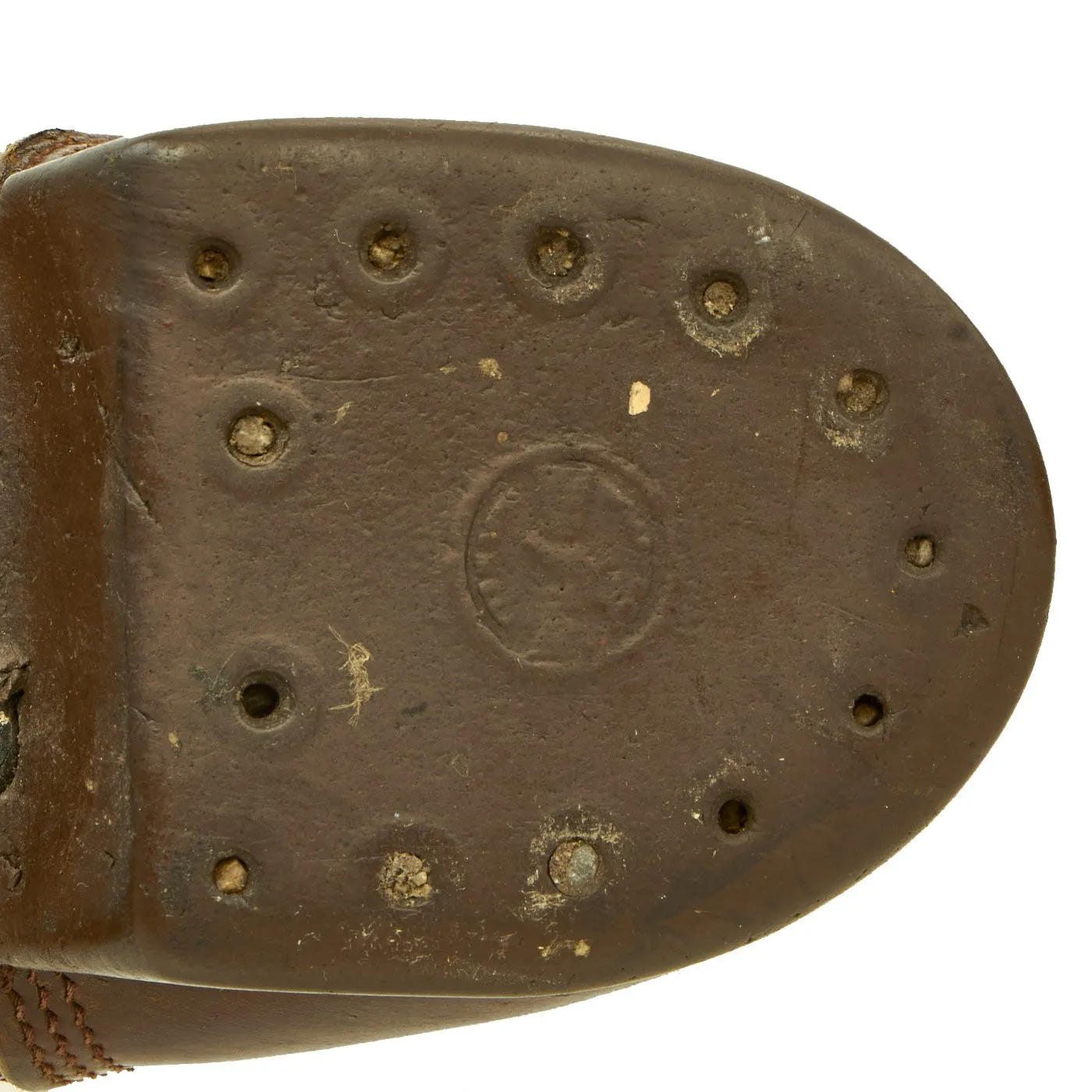 Original U.S. WWII Airborne Paratrooper Brown Leather Jump Boots - Service Used