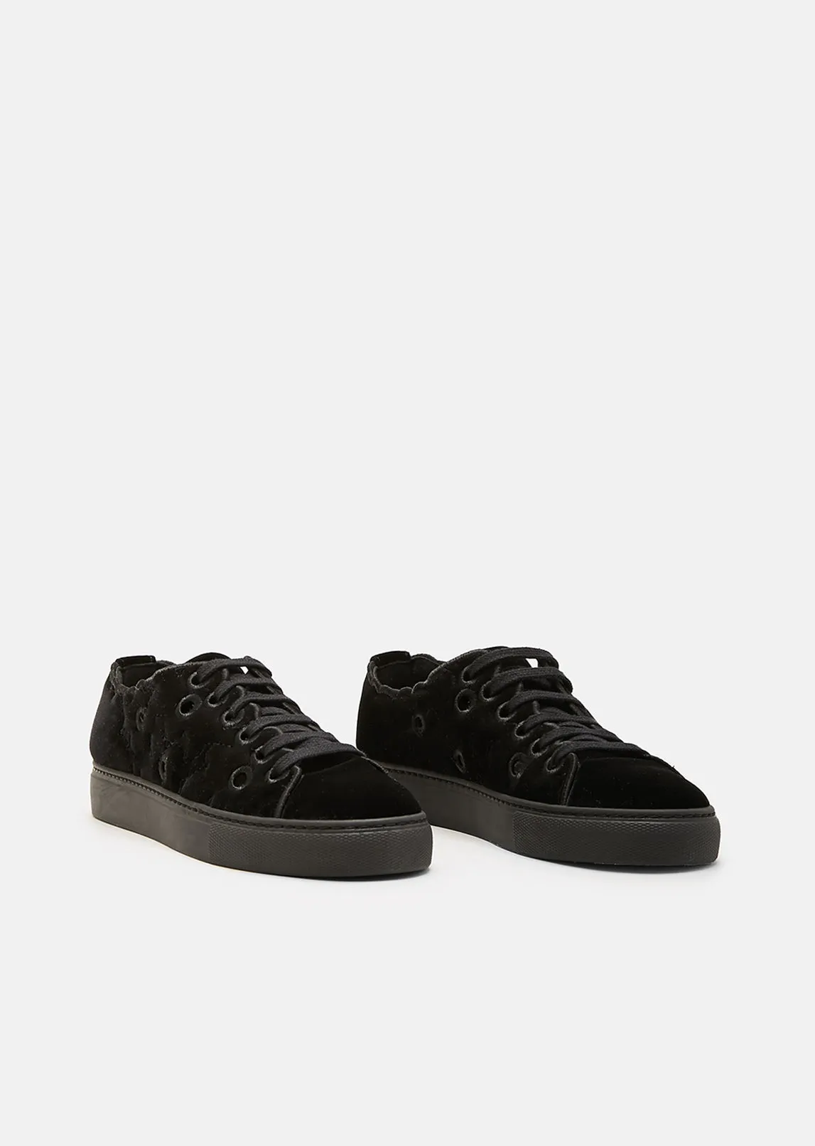 Padded Velvet Flower Trainer