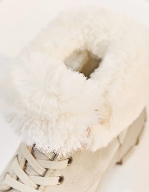 Plush Martin Thick Suede Winter Boots For Women