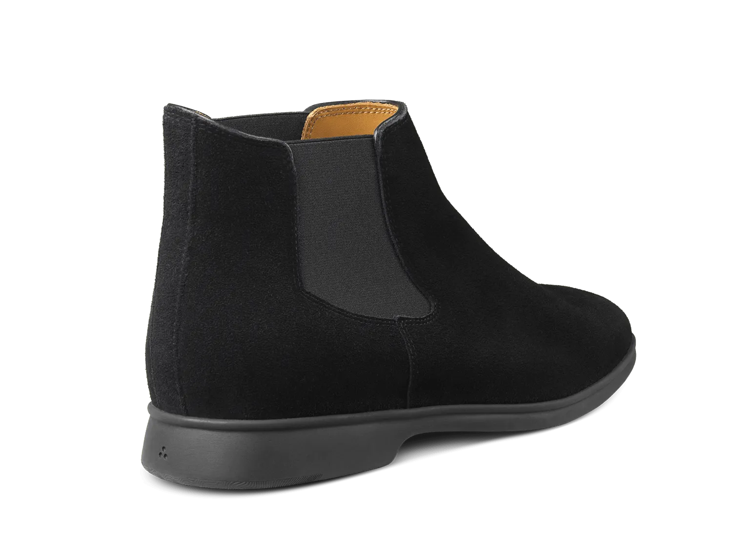 Rover Boots in Black Glove Suede Dark Sole