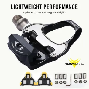 RYET Road Bike Self-locking Pedals Ultralight Aluminum Alloy SPD-SL 2 Sealed Bearing Bicycle Footboard Cycling Accessories
