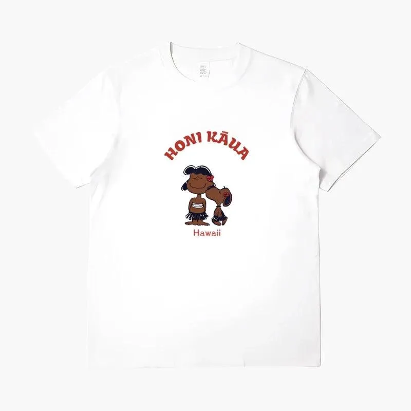 SNOOPY AND LUCY HAWAIIAN TEE