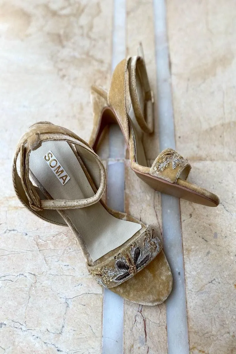 Soma - Glam Gold Velvet Heel