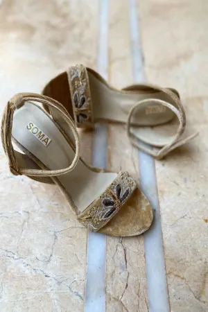 Soma - Glam Gold Velvet Heel