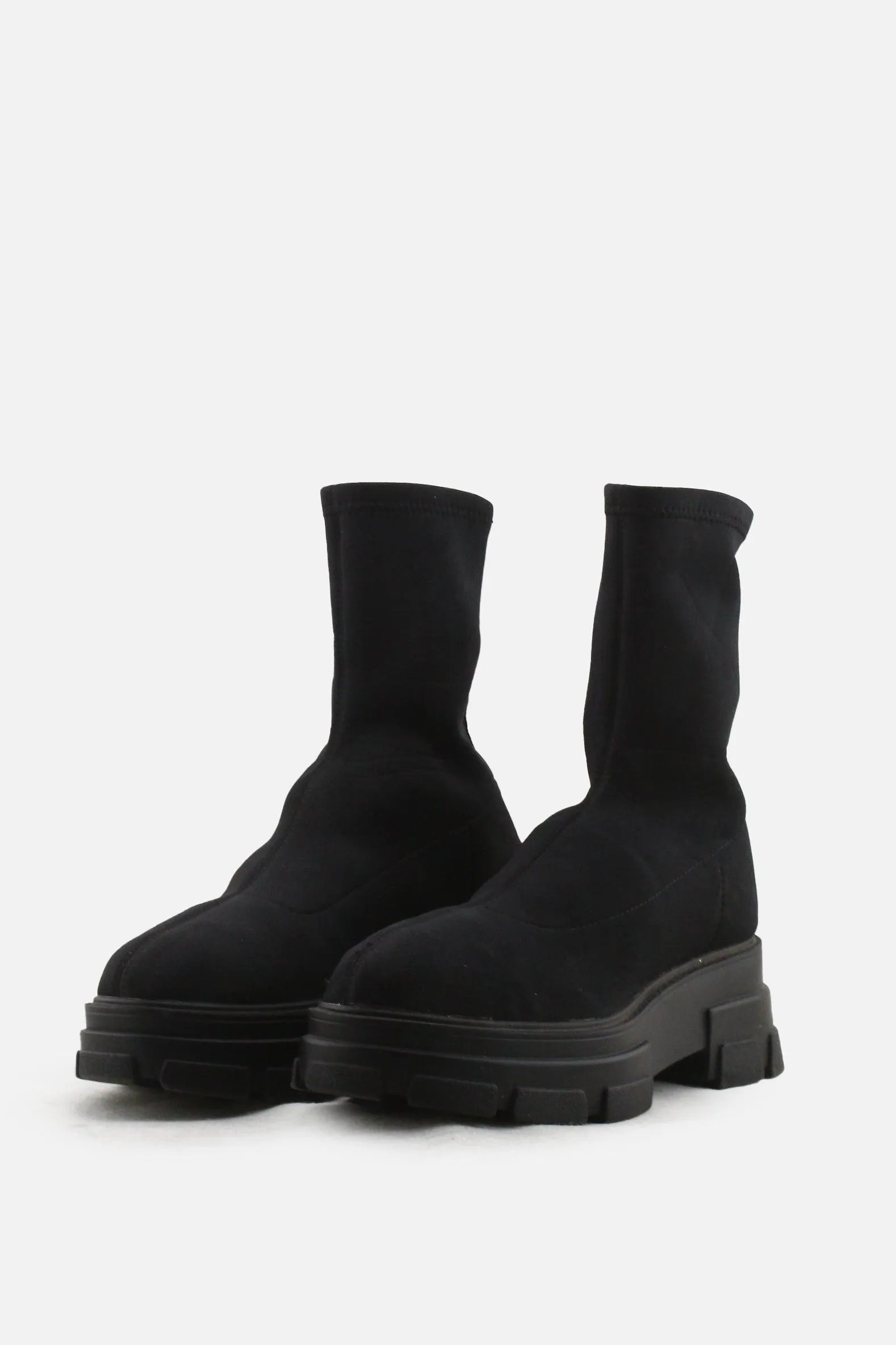 Stradivarius Sock Chelsea Ankle Boots | Textile