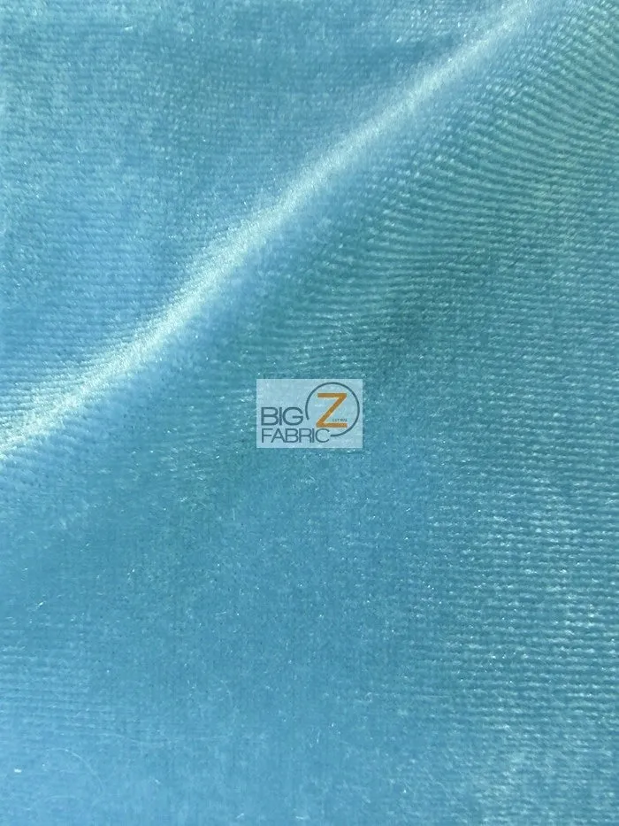 Stretch Velvet Velour Spandex 360 Grams Costume Fabric / Baby Blue / Sold By The Yard