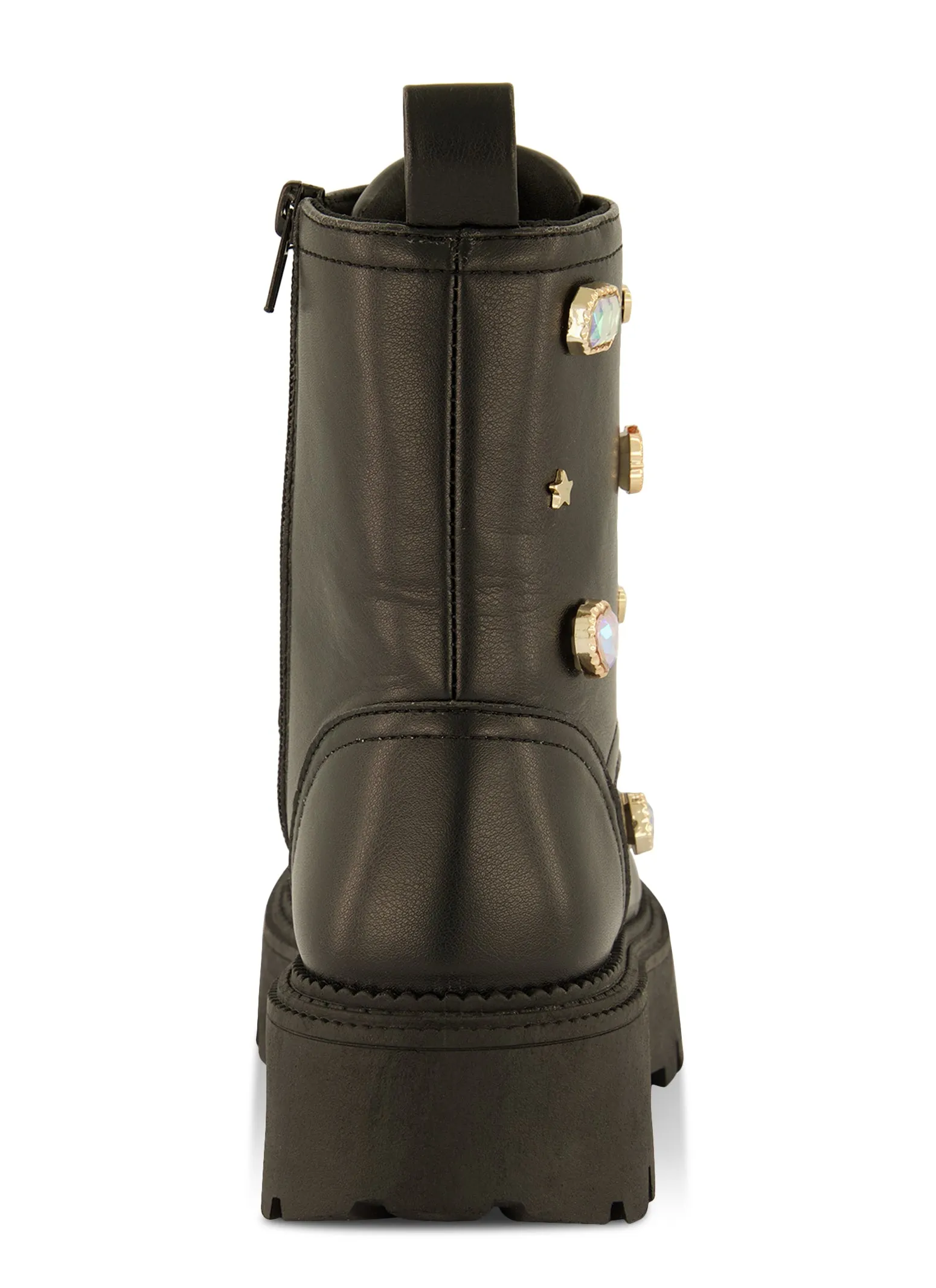 Studded Charm Combat Boots