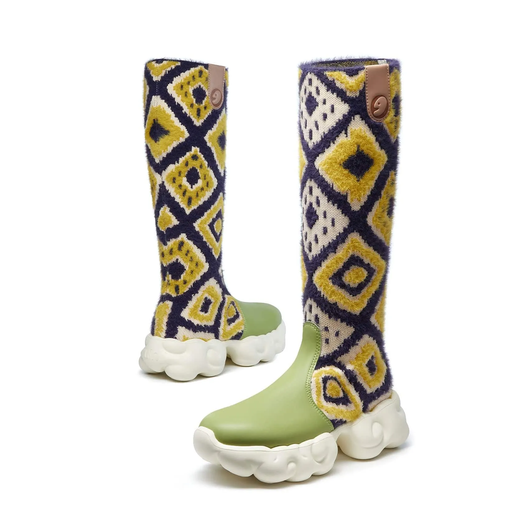 Tie Dye Squares Cloud V Women