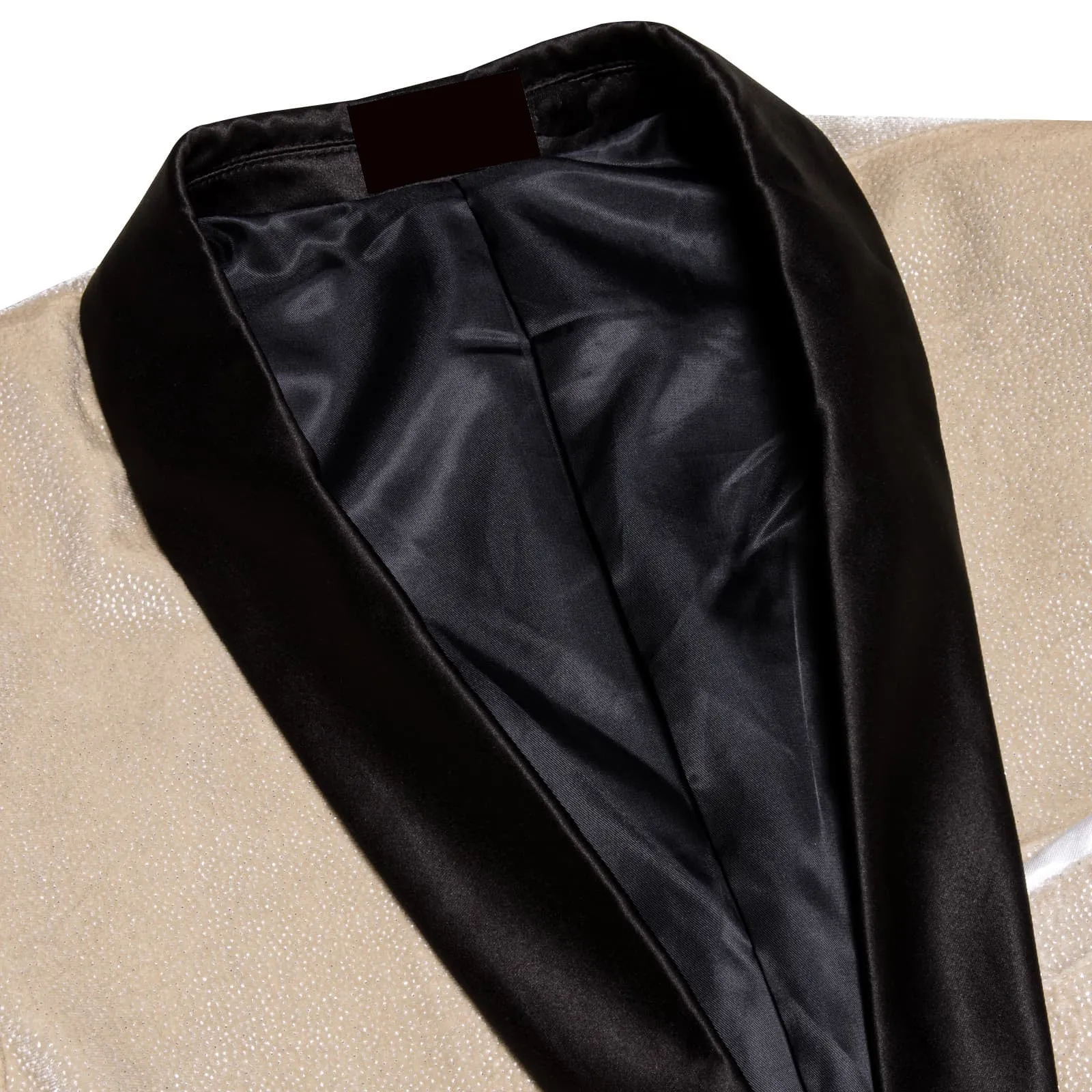 Ties2you Velvet Suit Champagne Solid Hot Stamping Shawl Collar Mens Suit Jacket for Prom