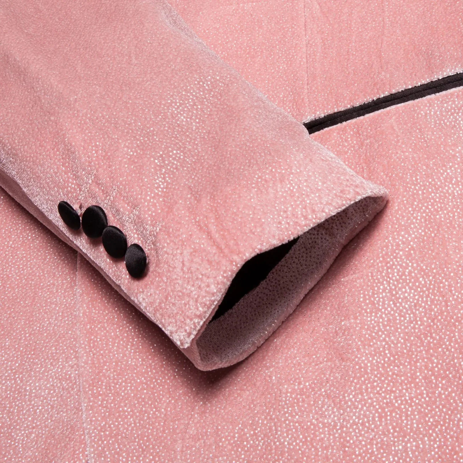 Ties2you Velvet Suit Rose Pink Solid Hot Stamping Shawl Collar Mens Suit Jacket for Prom