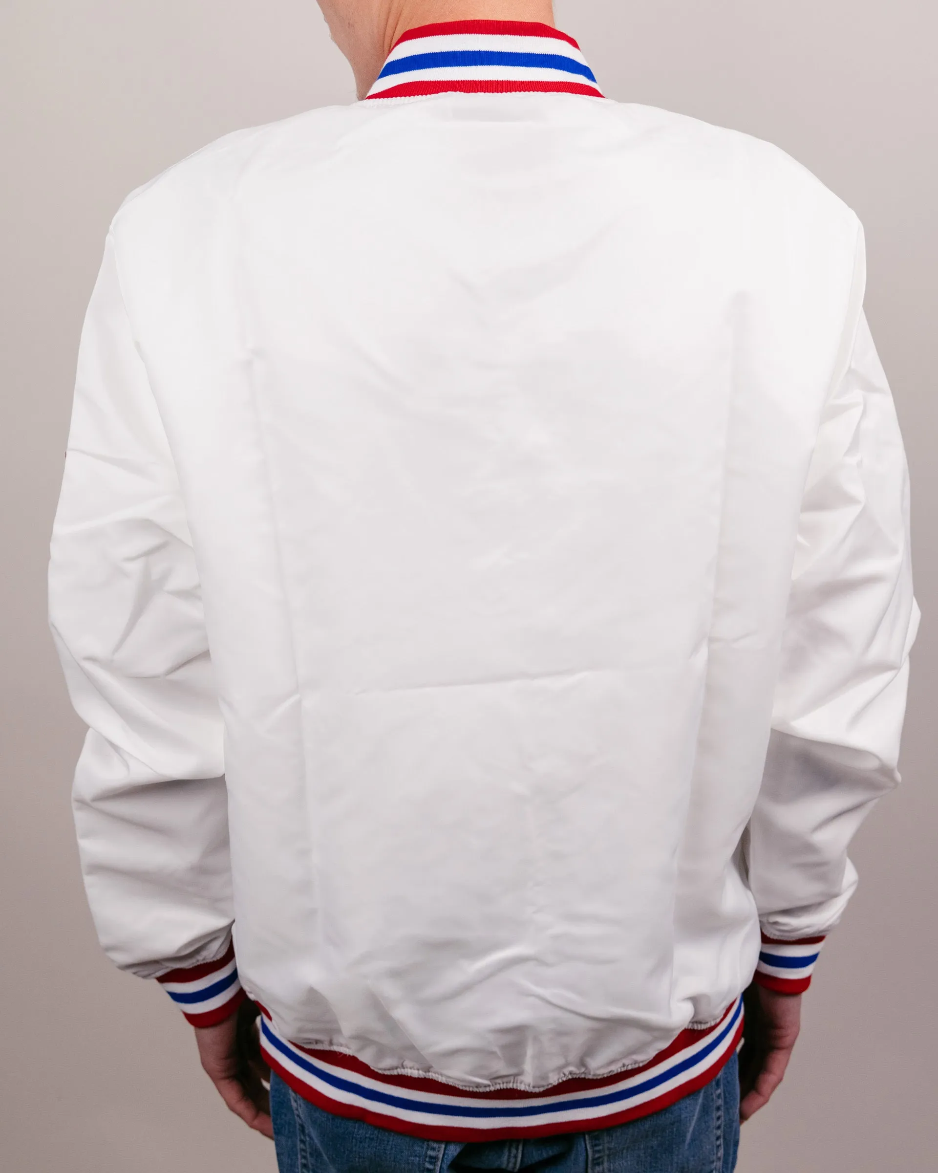 University of Kansas Arch White Varsity Jacket
